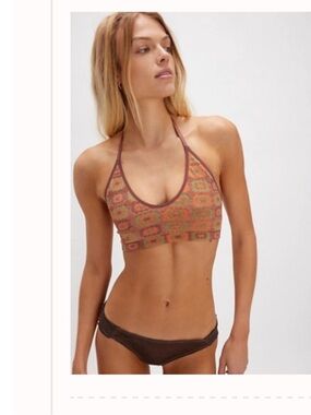 NWT Free People Free For All Seamless Bralette- Burnt Orange Combo